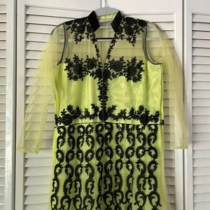 Lime green anarkali